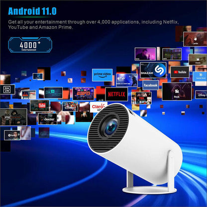 5G 4K Smart Projector HD LED Android with WiFi Bluetooth HDMI USB for Home Theater Office