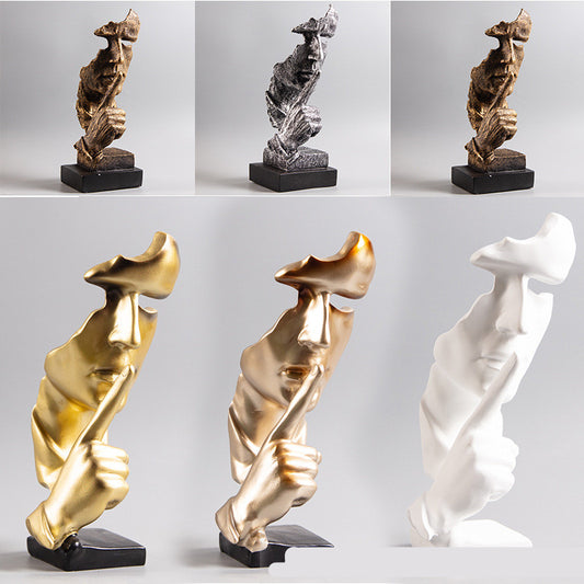 Old Golden Double Mask Living Room Wine Cabinet Coffee Shop Decoration