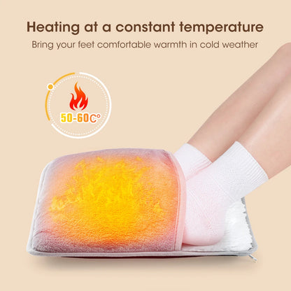 USB Powered Foot Warmer Heating Mat – Dual-Side Heat Soft Plush Winter Warmer