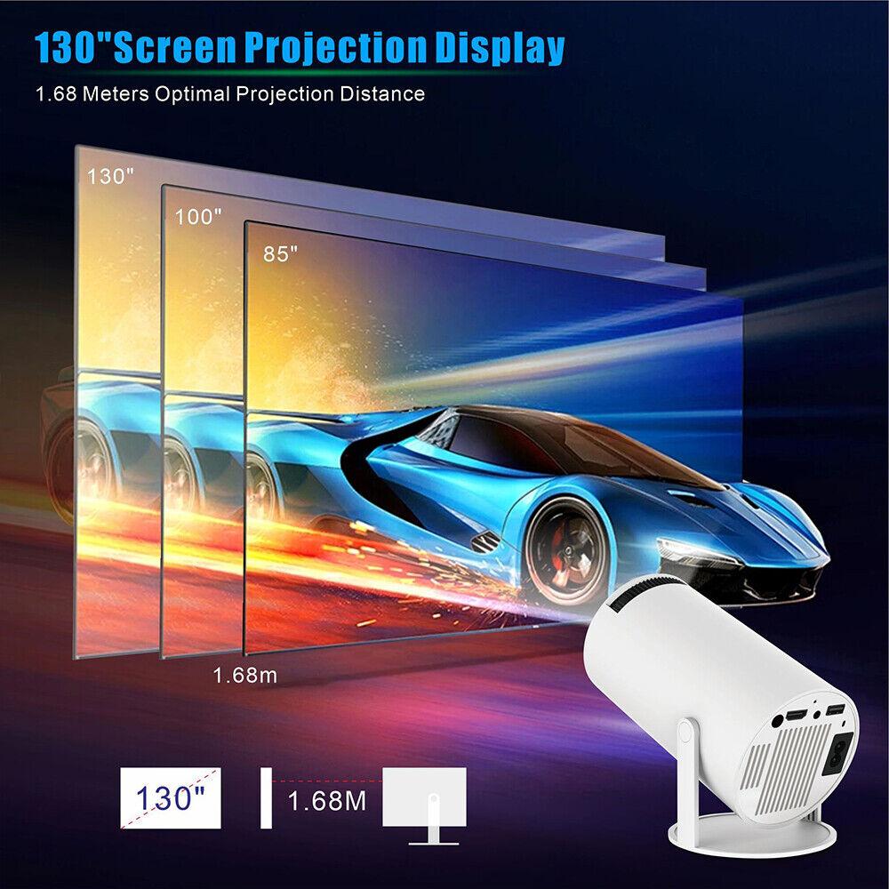 5G 4K Smart Projector HD LED Android with WiFi Bluetooth HDMI USB for Home Theater Office