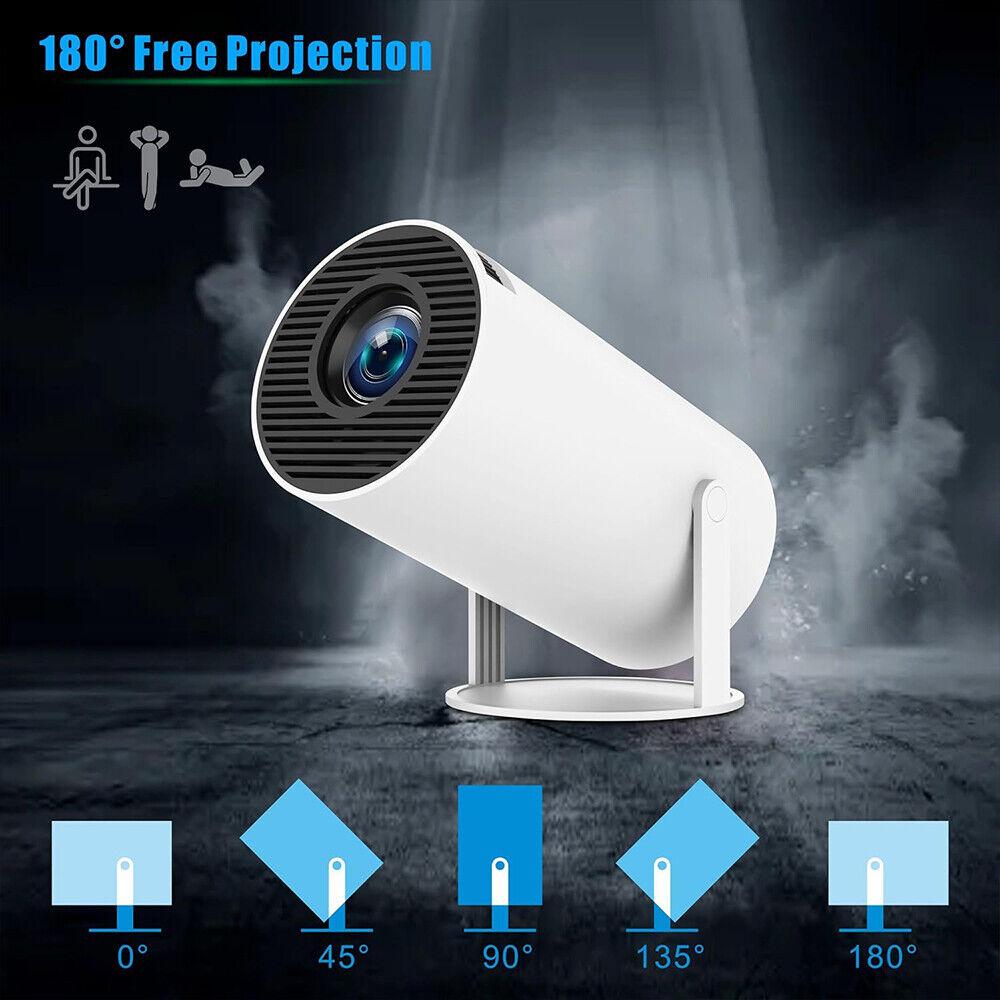 5G 4K Smart Projector HD LED Android with WiFi Bluetooth HDMI USB for Home Theater Office