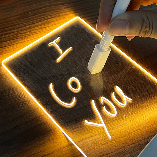 LED Message Board Night Lamp with Pen – USB Creative Note Writing Light for Kids & Gifts