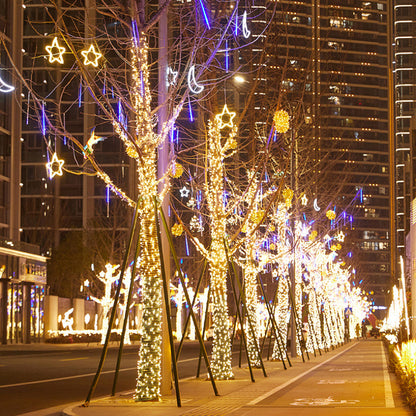 LED string lights, twinkling lights, star lights, solar-powered high-brightness waterproof outdoor decorative ambient lighting strips