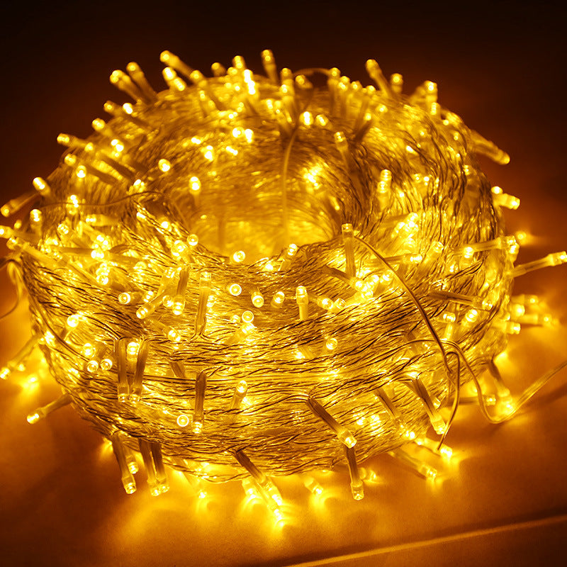 LED string lights, twinkling lights, star lights, solar-powered high-brightness waterproof outdoor decorative ambient lighting strips