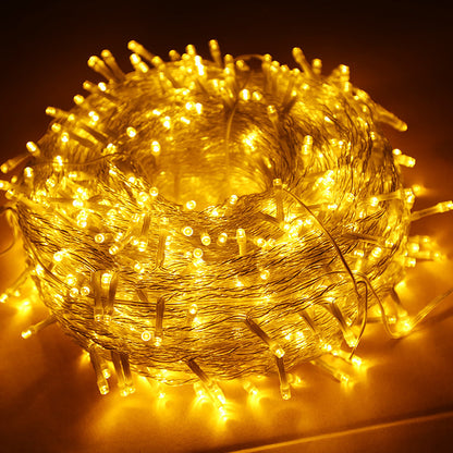 LED string lights, twinkling lights, star lights, solar-powered high-brightness waterproof outdoor decorative ambient lighting strips