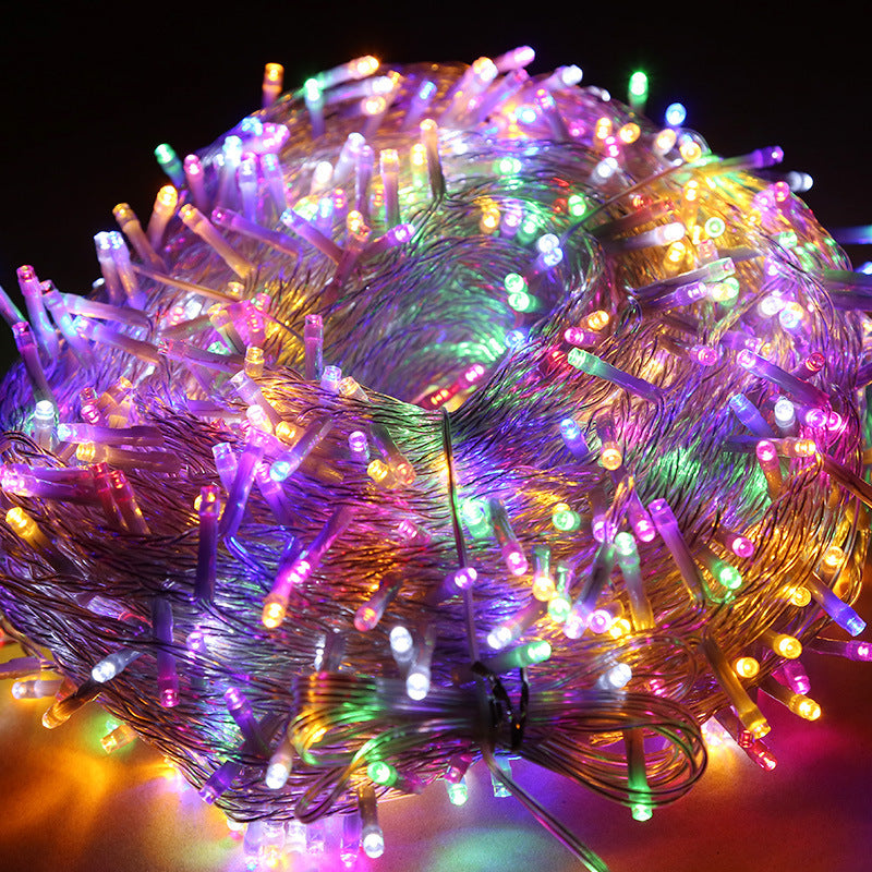 LED string lights, twinkling lights, star lights, solar-powered high-brightness waterproof outdoor decorative ambient lighting strips