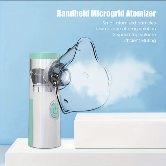 Portable Mesh Nebulizer Steam Inhaler – Handheld Ultrasonic Cool Mist Mini Nebulizer for Home, Office & Travel Use