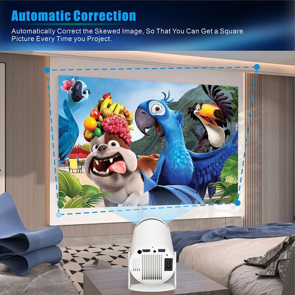 5G 4K Smart Projector HD LED Android with WiFi Bluetooth HDMI USB for Home Theater Office